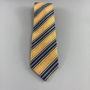 JZ Richards Blue / Orange Striped Men's Tie 3 1/2" x 61 1/2"